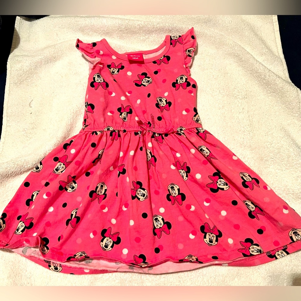 Disney Minnie Mouse Pink Kids Dress size 18mths